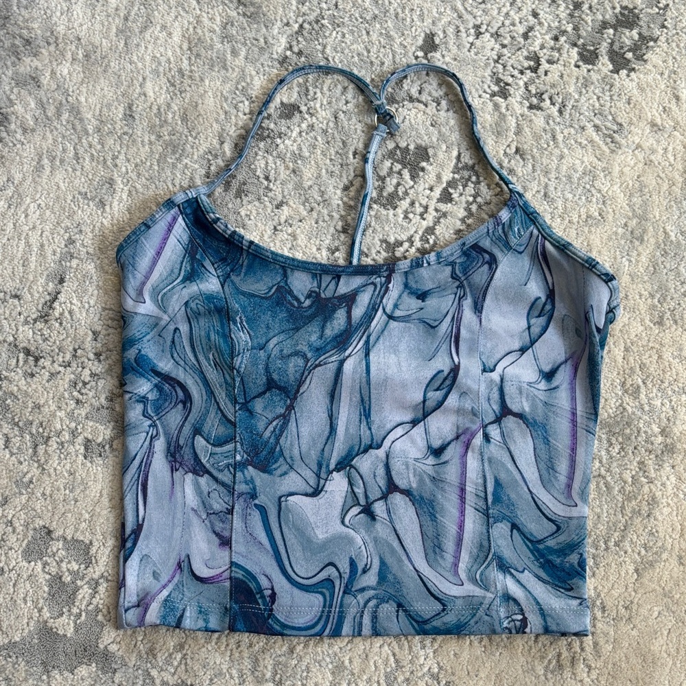 Victoria's Secret Blue and Purple Swirl Tank Top